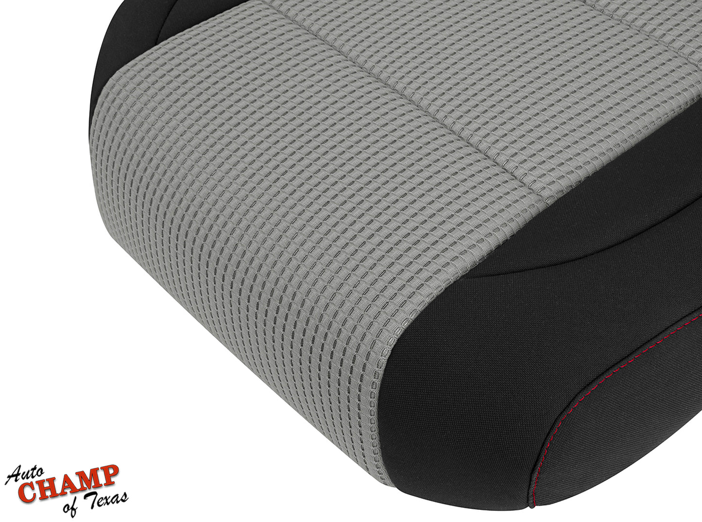 nissan titan driver seat black gray 2008 2015 cloth red seam
