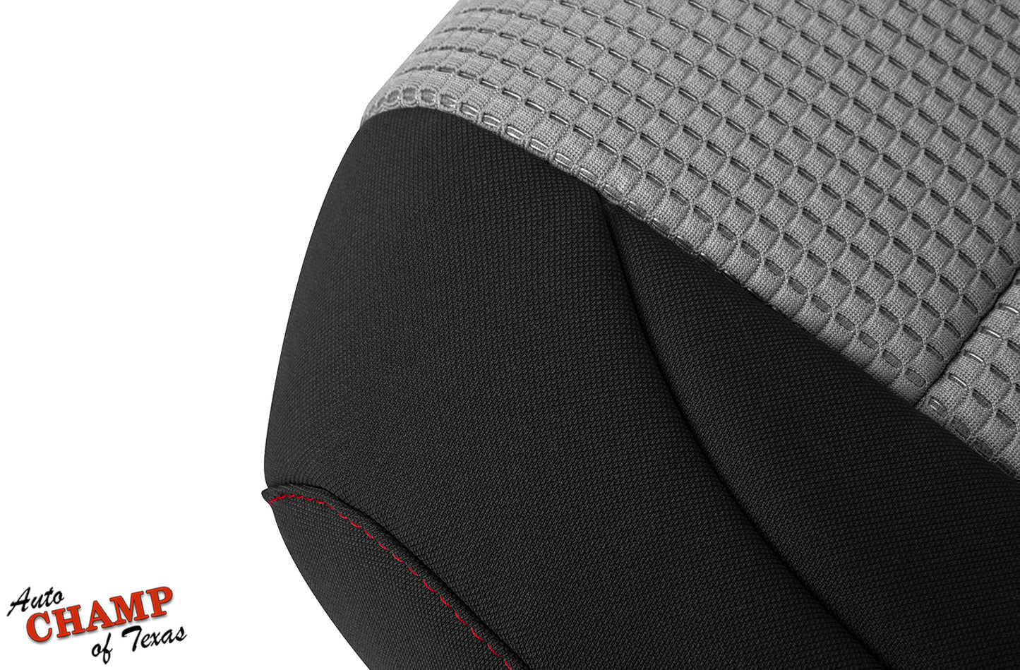 black gray cloth seat red seam nissan titan driver 2008 2015
