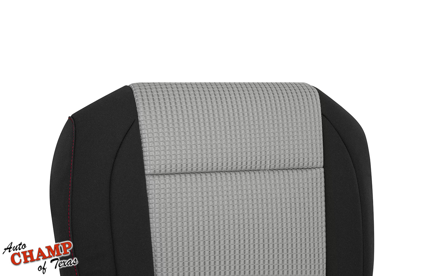 driver bottom cloth seat black gray titan 2008 2015 red stitch