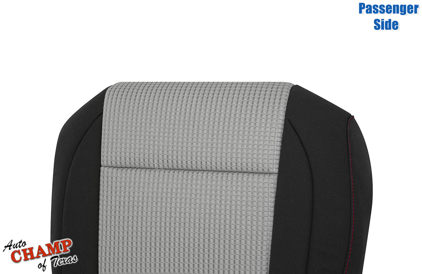 nissan titan cloth seat cover red stitch black gray 2008 2015
