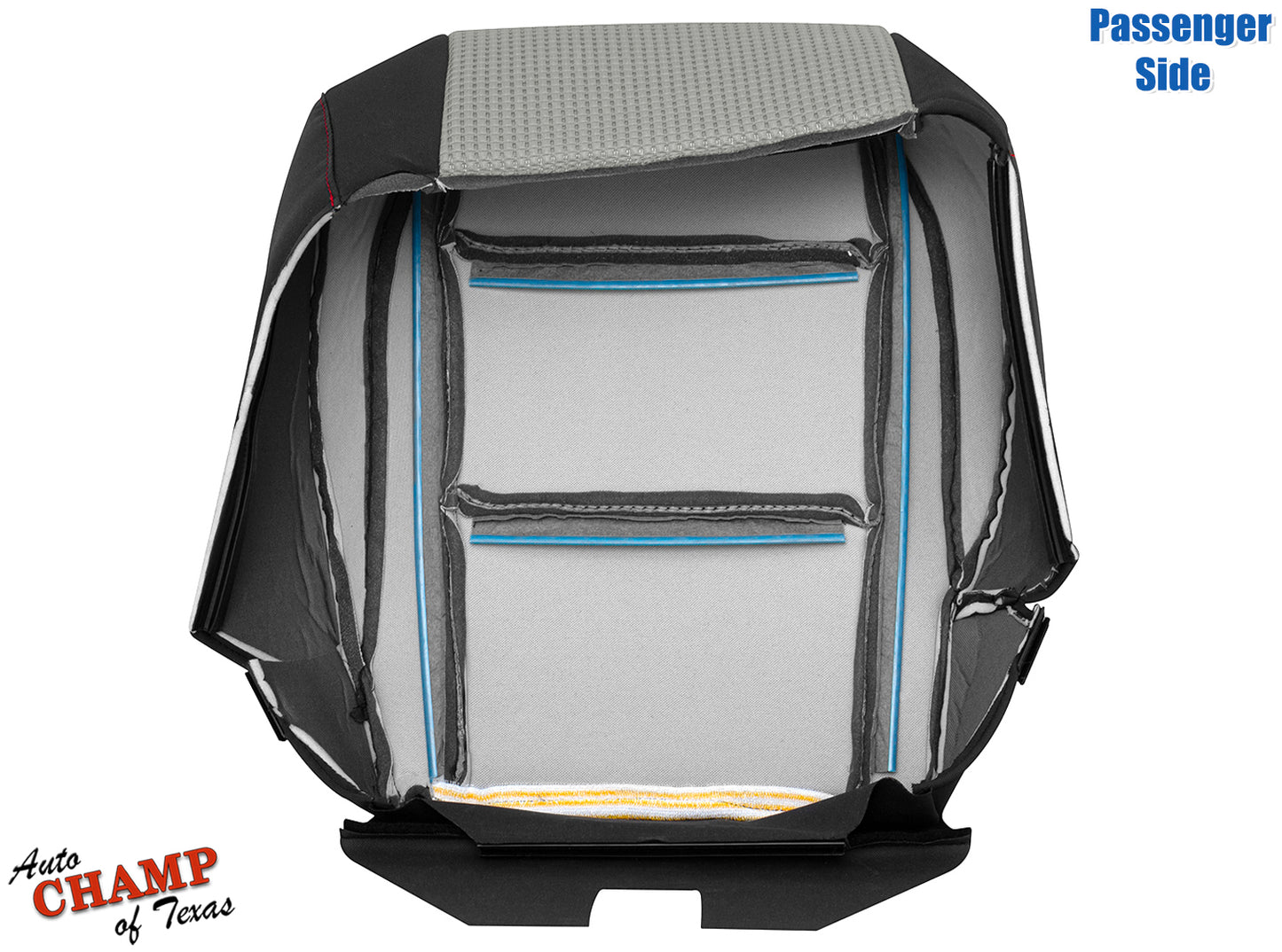 passenger seat cover titan nissan 2008 2015 black gray cloth