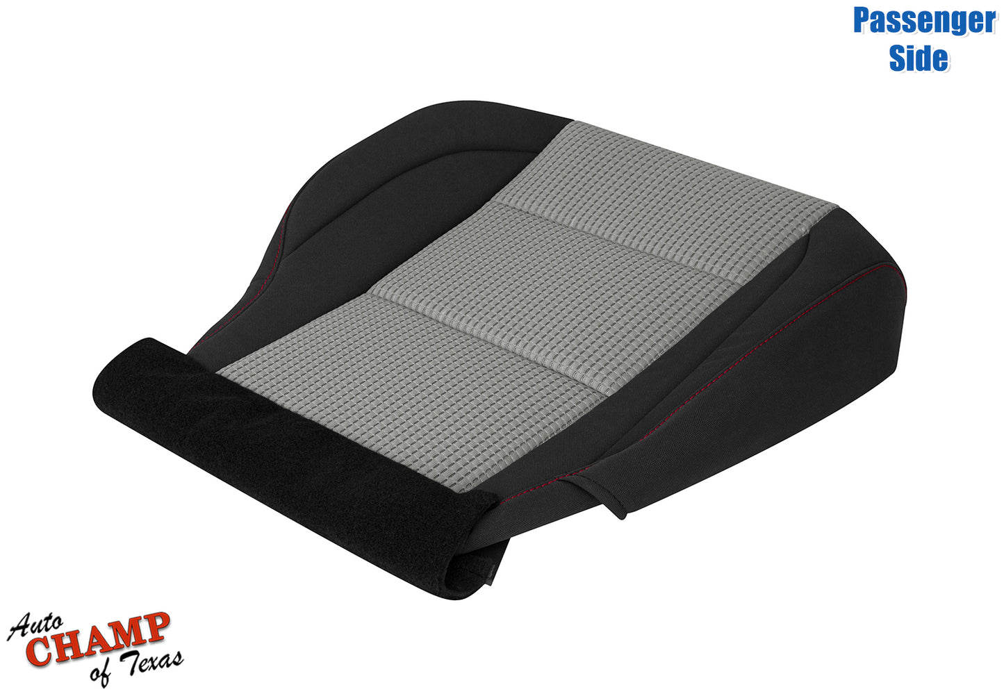 2008 2015 cloth seat titan passenger side gray black red seam