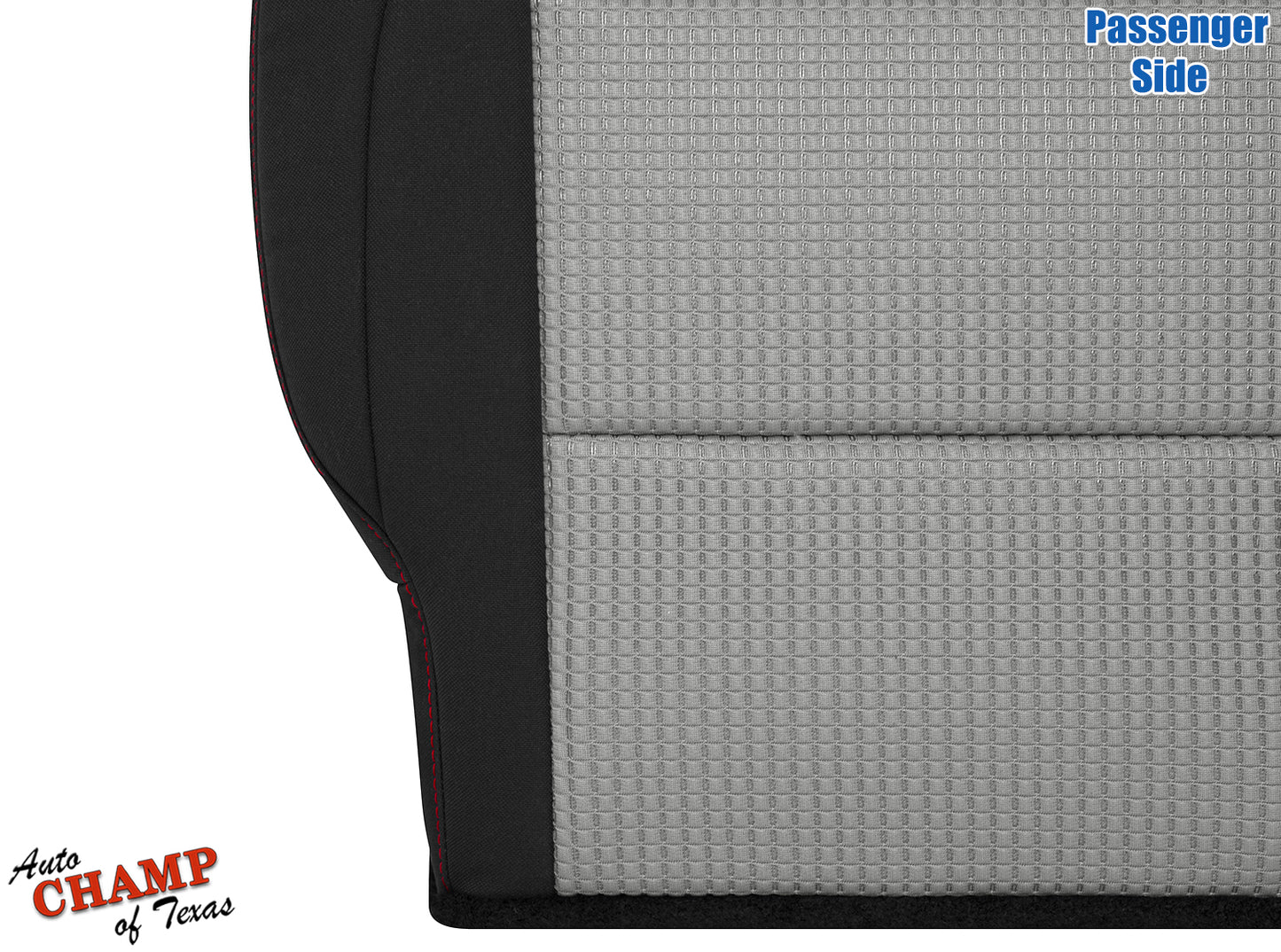 nissan titan cloth seat red stitch gray black 2008 2015 passenger