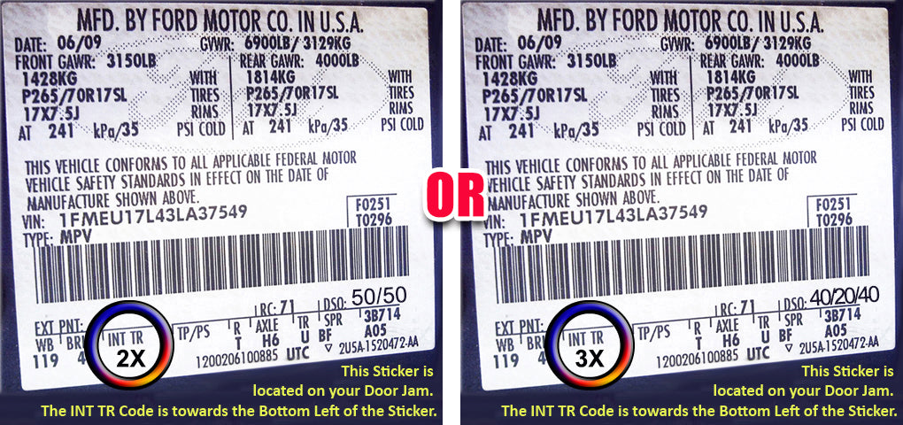 ford trm code 2x 3x prairie tan seat label f250 f350 f450 f550
