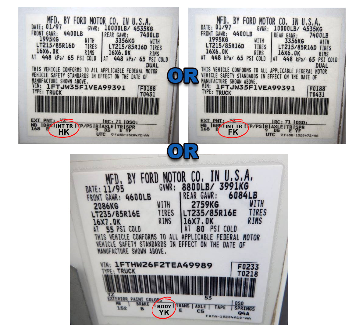 trm body tag hk fk yk mocha 5050 ford f150 compatibility reference