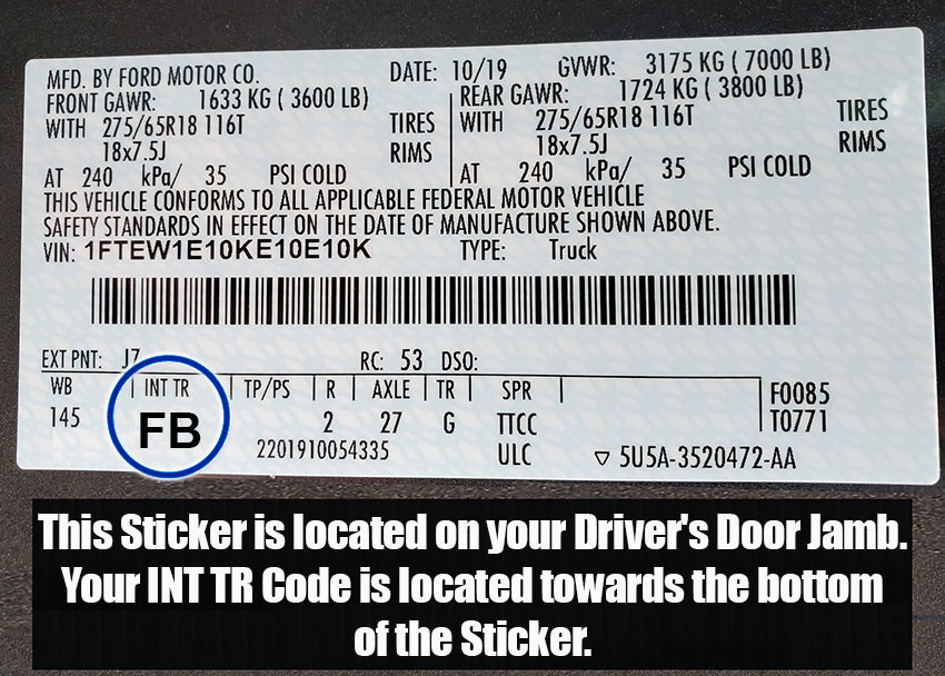 2015-2020 Ford F-150 XLT Sport Driver Side Bottom Cloth Seat Cover Black