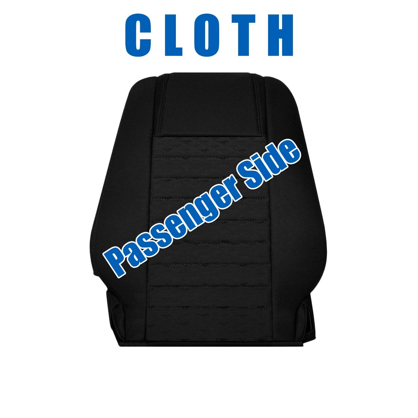 2005 2008 ford mustang gt v8 passenger lean back cloth seat cover black