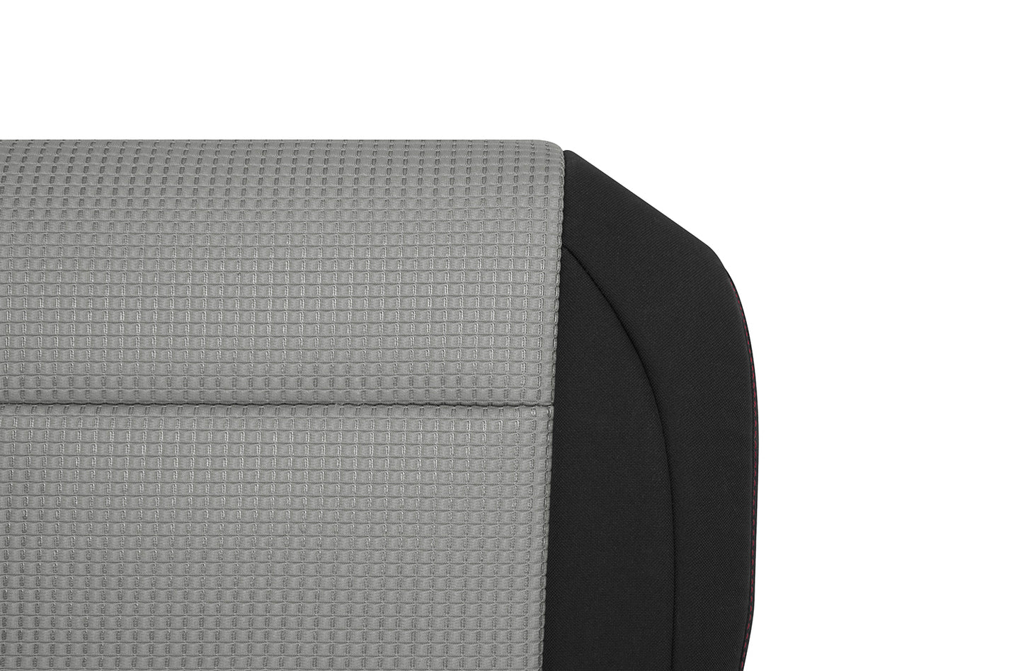 cloth seat cover red stitch 2008 2015 driver titan black gray nissan