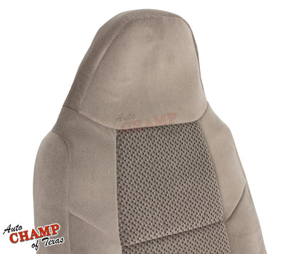 2001 ford f-250 xlt crew cab tan oem cloth driver lean back seat cover replacement