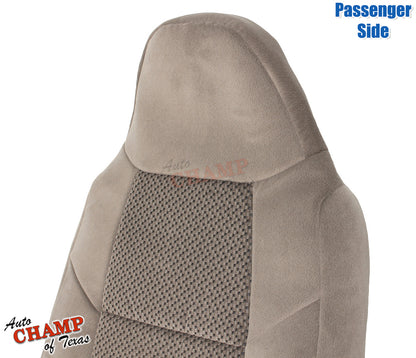 2001 ford f-250 xlt crew cab tan cloth passenger lean back seat cover factory match