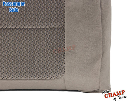 2001 ford f-250 xlt crew cab tan passenger lean back seat cover oem cloth replacement