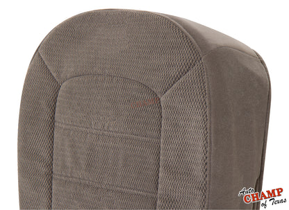 2002 2003 2004 2005 ford explorer xlt driver bottom seat cover tan cloth close up view
