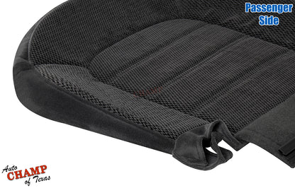 2002 2003 2004 2005 ford explorer xlt passenger bottom seat cover gray cloth closeup angle