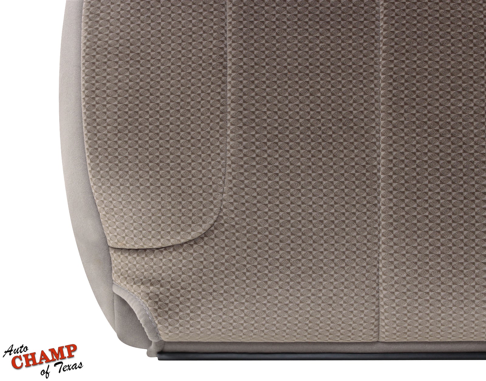 2002 2003 2004 2005 dodge ram driver lean back seat cover taupe cloth close up