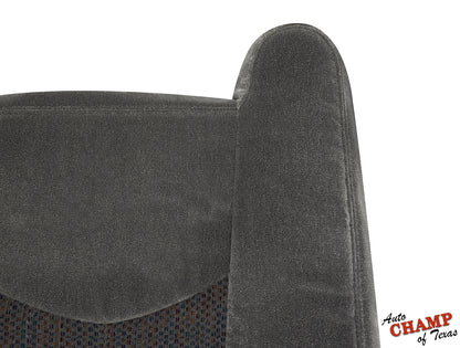 03 07 chevy silverado driver seat cloth cover dark gray top side view