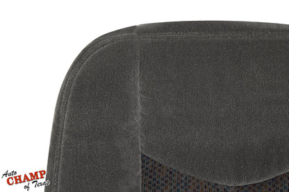 03 07 chevy silverado driver seat cloth cover dark gray corner close view