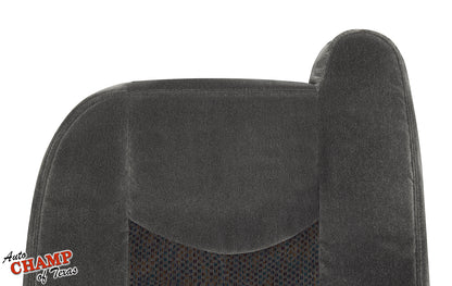 03 07 chevy silverado driver seat cloth cover dark gray close view replacement