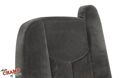 03 07 chevy silverado driver seat replacement cloth cover dark gray full view