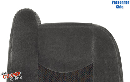 2003 2007 chevy silverado passenger lean back seat cover dark gray cloth