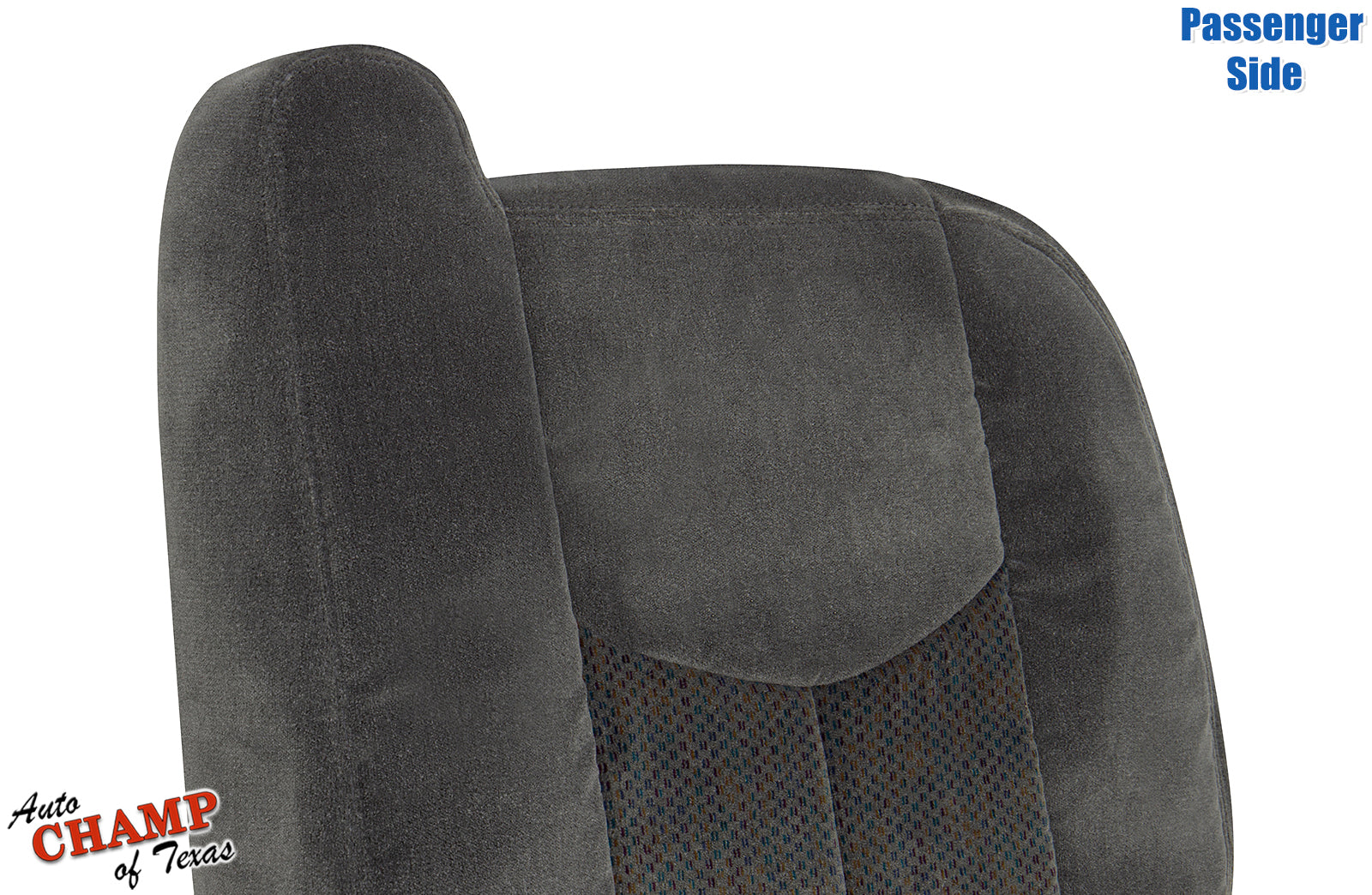 2003 2007 chevy silverado passenger side cloth seat top view dark gray oem fit