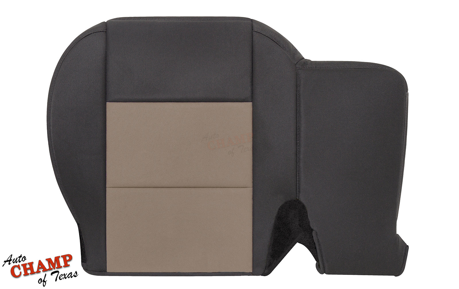 2003-2011 Ford Ranger passenger bottom seat cover black and tan 60/40 split.