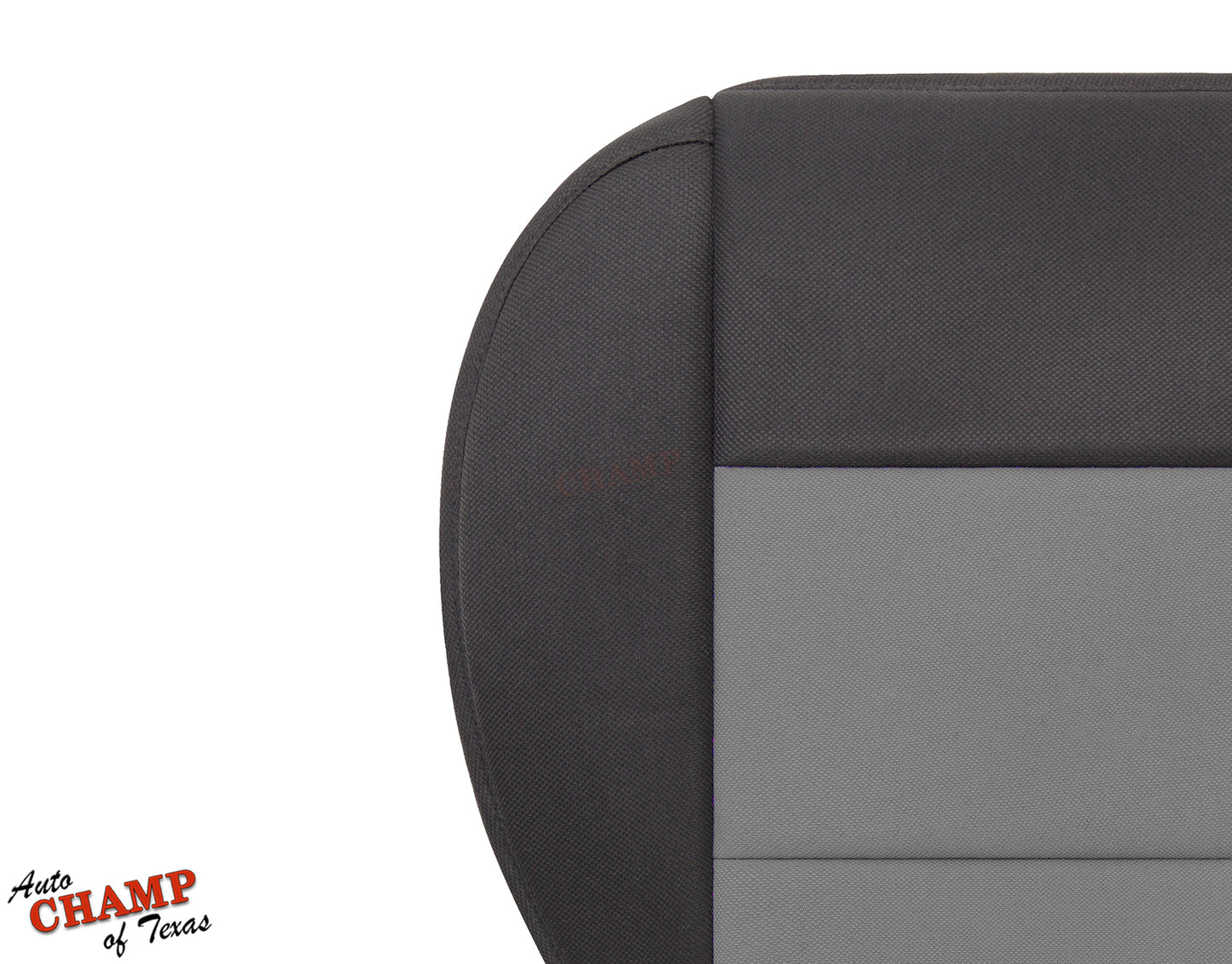 black and gray cloth seat cover close-up for 2003-2011 Ford Ranger driver side bottom