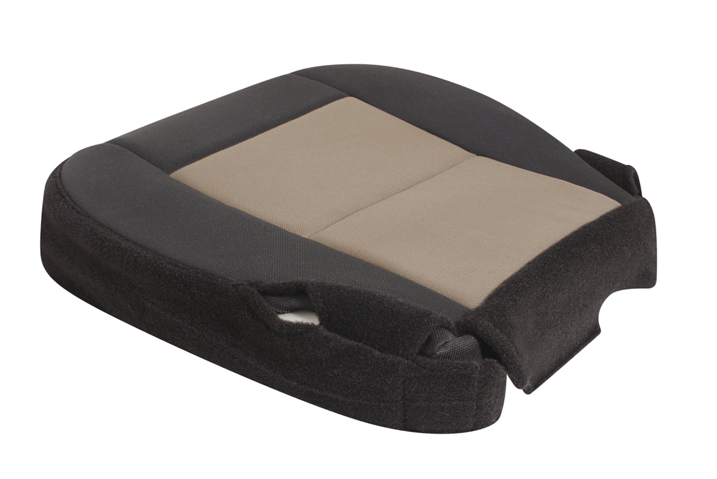 Ford Ranger passenger bottom seat cover in black and tan.