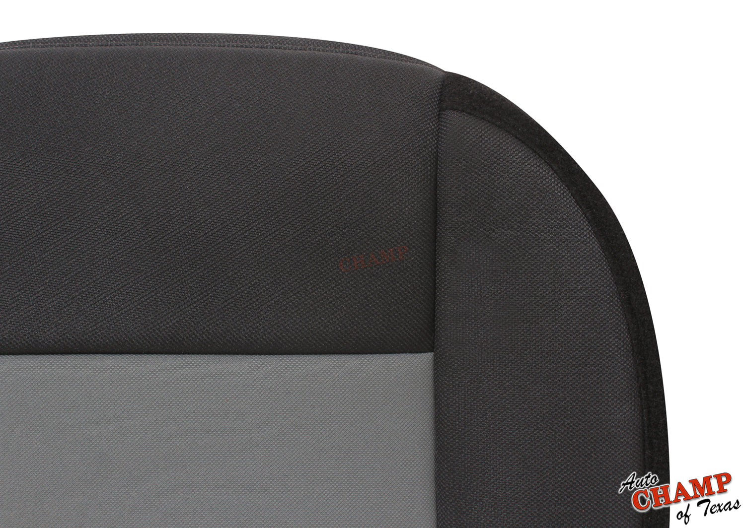 2003-2011 ford ranger driver side bottom cloth seat cover black gray detailed stitching view