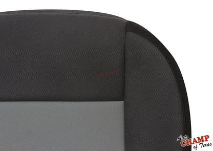 2003-2011 ford ranger driver side bottom cloth seat cover black gray detailed stitching view