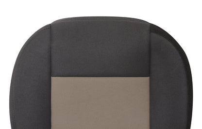 2003-2011 Ford Ranger seat cover black tan close-up upper section 50/50 seat setup