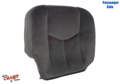 2003-2007 GMC Sierra Passenger Bottom Cloth Seat Cover Dark Pewter Gray