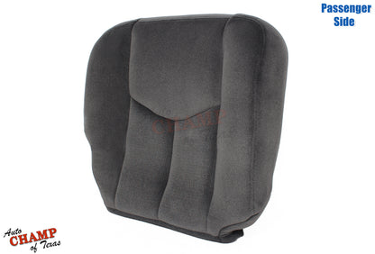 2003-2007 GMC Sierra Passenger Bottom Cloth Seat Cover Dark Pewter Gray