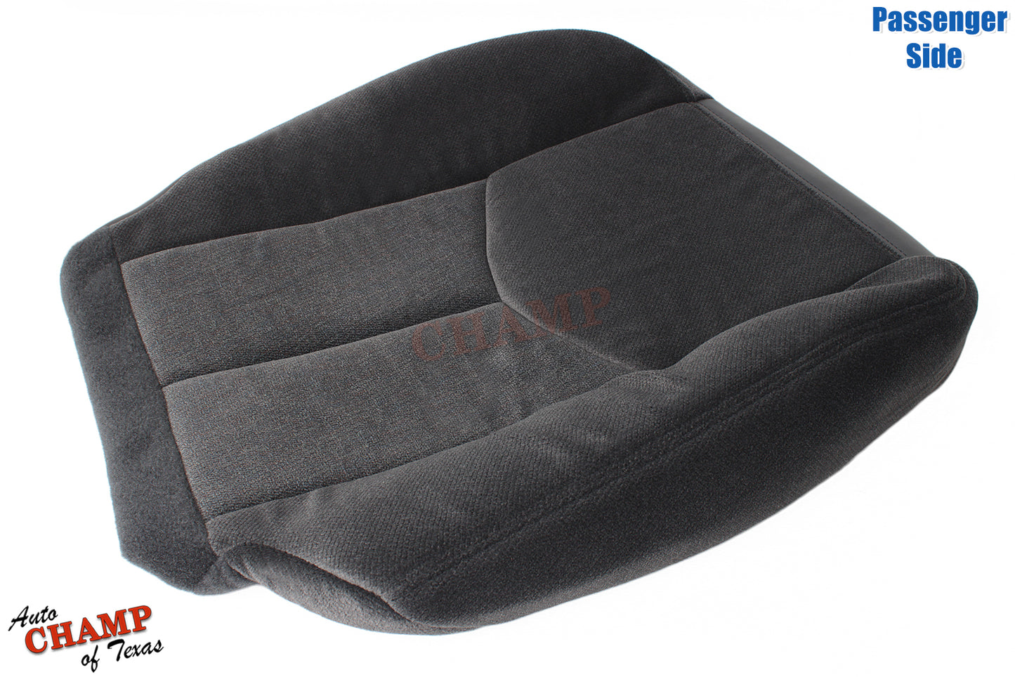 2003-2007 GMC Sierra Passenger Bottom Cloth Seat Cover Dark Pewter Gray