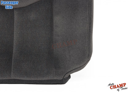 2003-2007 GMC Sierra Passenger Bottom Cloth Seat Cover Dark Pewter Gray