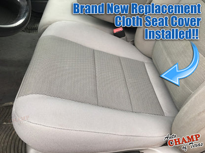 2003-2007 Ford F-250 XLT Crew Cab Single Cab Driver Side Bottom Cloth Seat Cover Gray