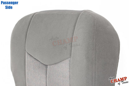 2003-2007 GMC Sierra Passenger Bottom Cloth Seat Cover Pewter Gray