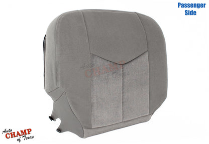 2003-2007 GMC Sierra Passenger Bottom Cloth Seat Cover Pewter Gray