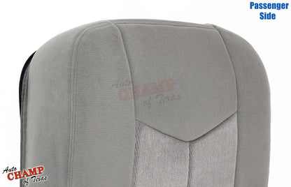 2003-2007 GMC Sierra Passenger Bottom Cloth Seat Cover Pewter Gray