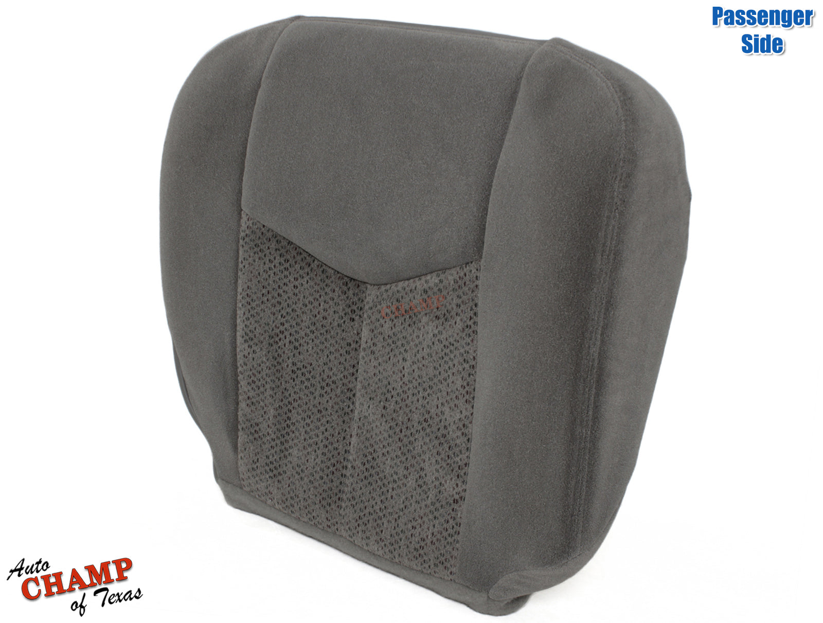 2003 2007 chevy silverado passenger seat cover gray upright angled front view