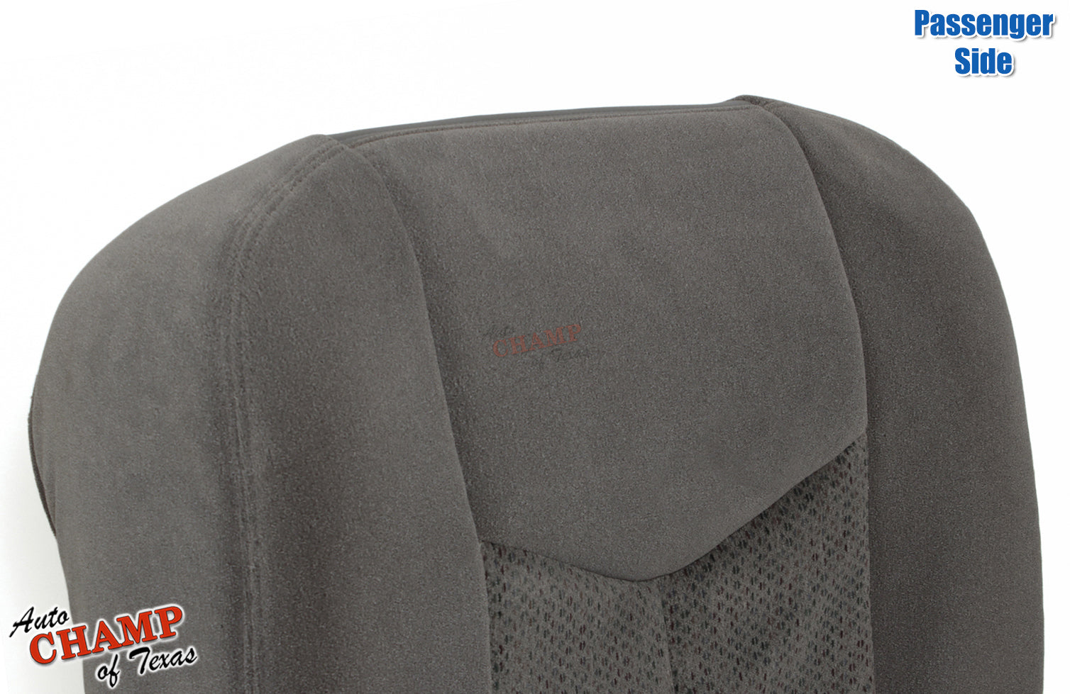 2003 2007 chevy silverado passenger seat cover gray upper front close up