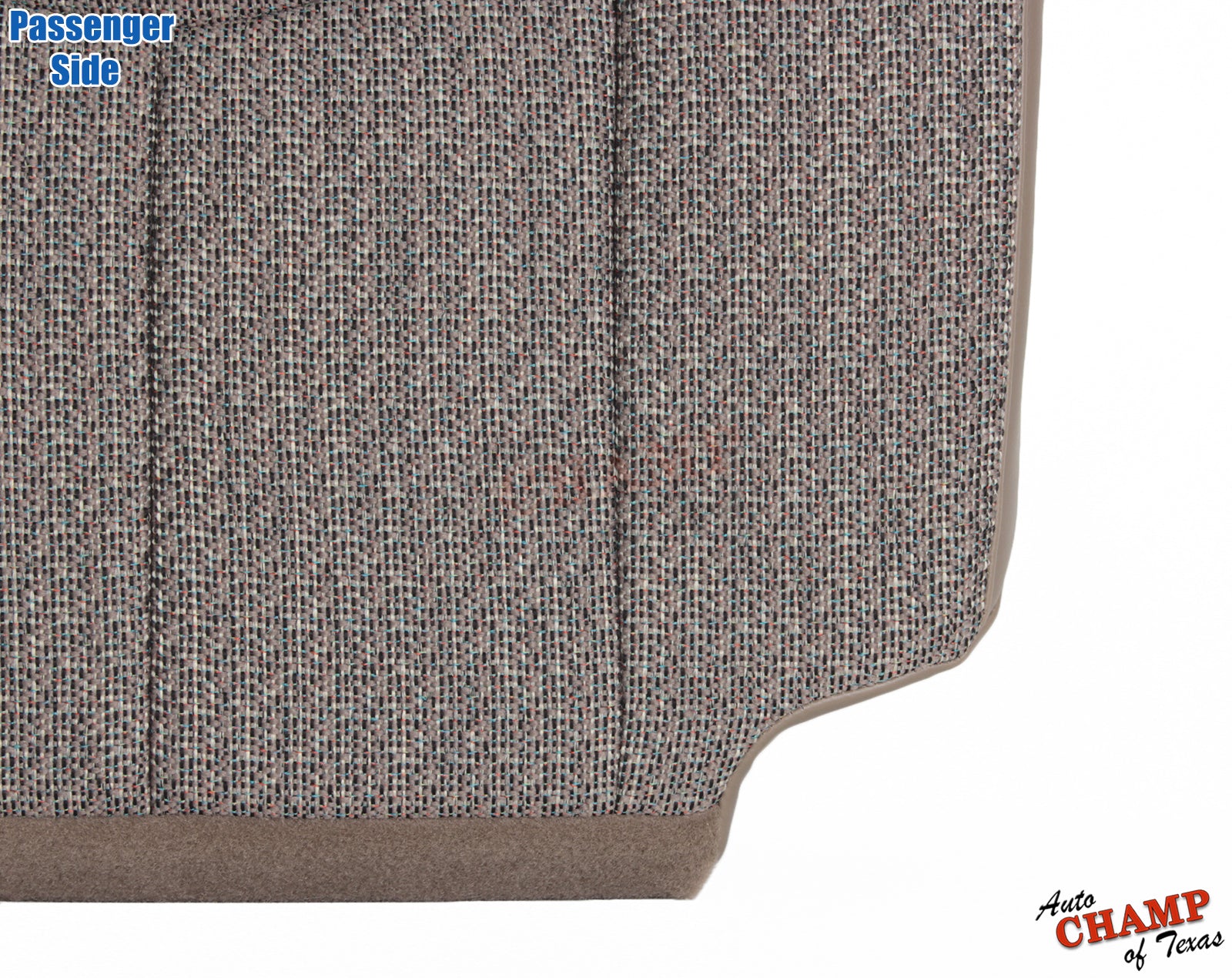 2003 2007 gmc sierra passenger bottom seat cover tan cloth texture closeup