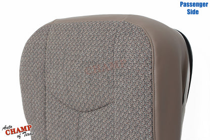 2003 2007 gmc sierra passenger bottom seat cover tan cloth angled side view