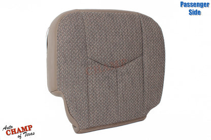2003 2007 gmc sierra passenger bottom seat cover tan cloth front view
