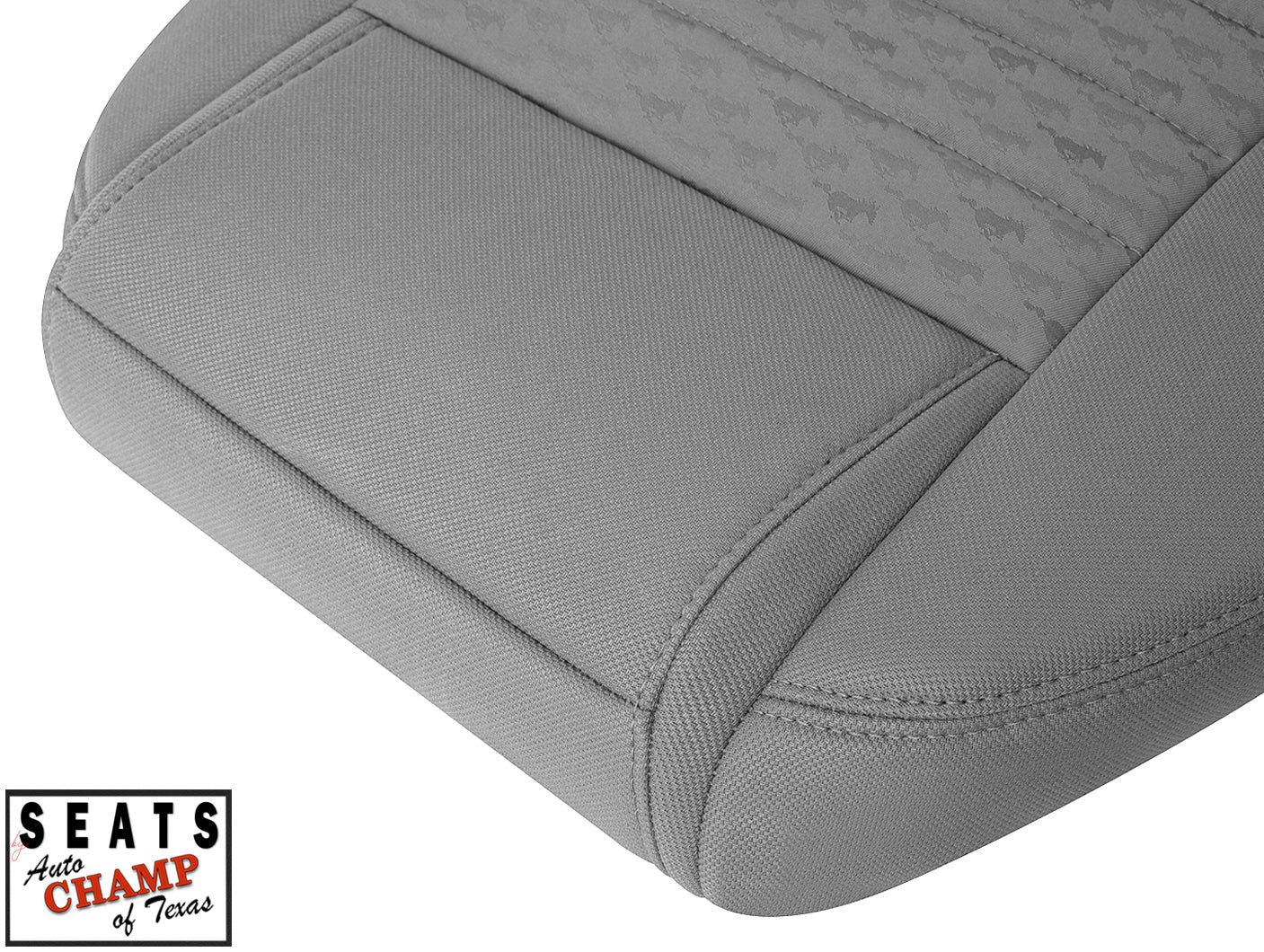 2005 2006 2007 2008 mustang driver seat cushion closeup cloth texture stitching auto champ texas