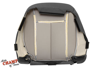 flat laid view bottom seat gray dodge dakota cover