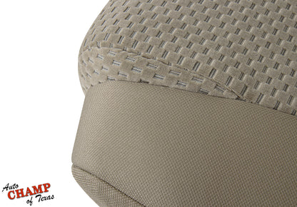 2007 2013 toyota tundra bottom cloth seat cover tan stitch detail