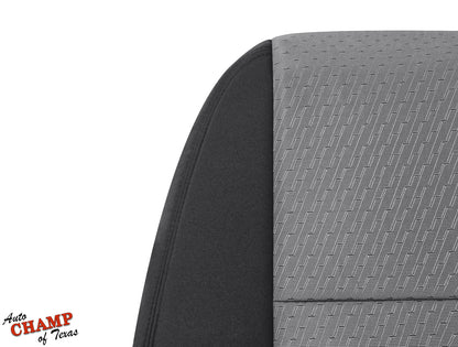 2007 2014 chevy silverado cloth seat cover driver side black gray lean back