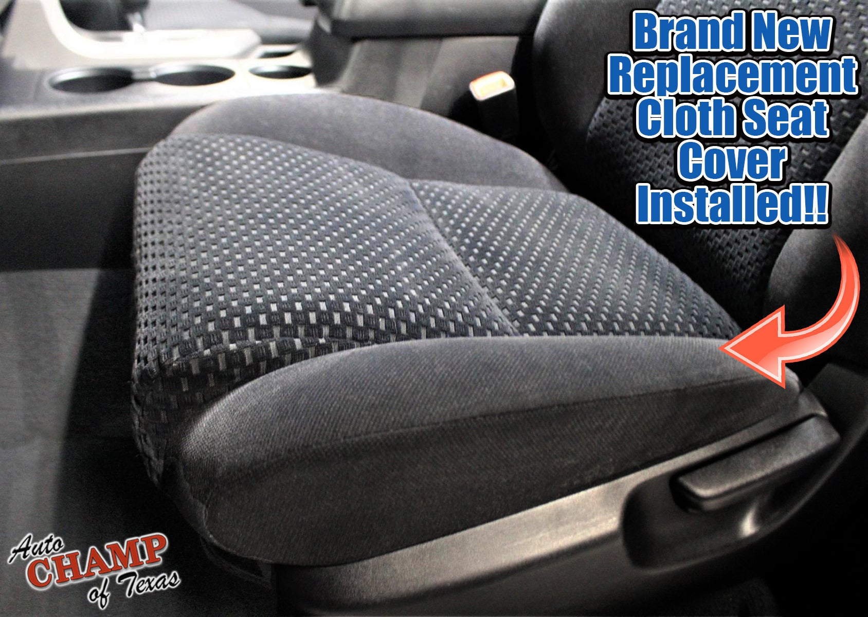 toyota tundra 2007 2014 black cloth driver bottom seat cover installed