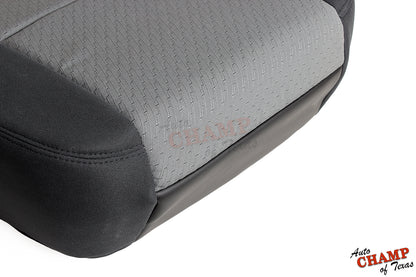 2007 2008 2009 gmc sierra driver seat bottom cover gray cloth black trim
