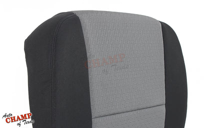 2007 2008 2009 gmc sierra driver seat backrest cover gray cloth black trim